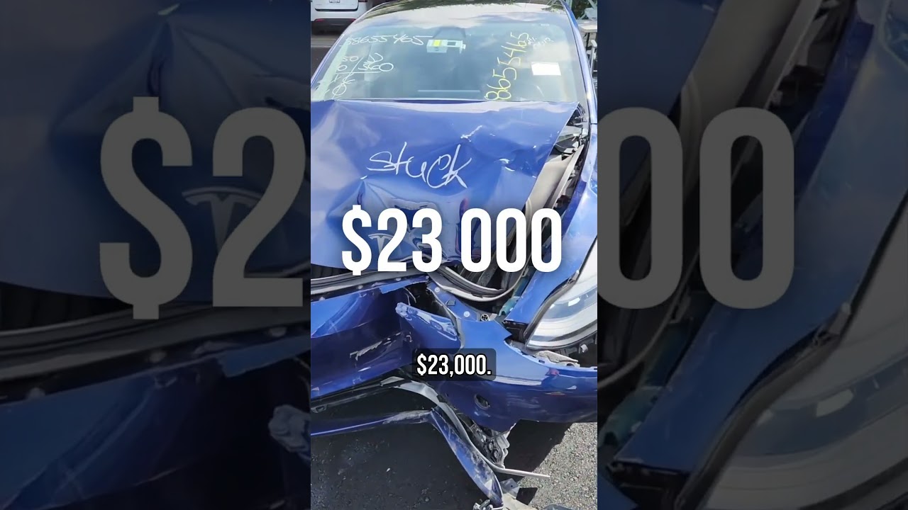 Rebuilding A Wrecked Tesla Bought At Auction